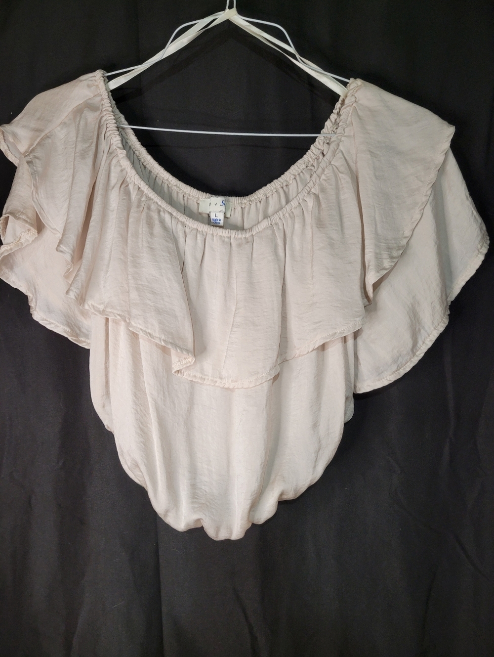 Off-Shoulder Ruffle Women’s Top - Cream